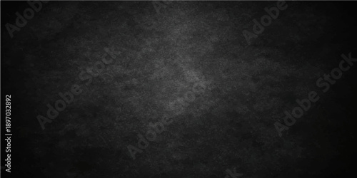 A dark and black grunge background featuring a vintage textured wall with a dirty concrete stone surface and an old gray paper pattern design for a blank backdrop