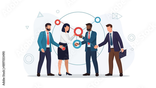 Business Partnership and Collaboration Concept Illustration