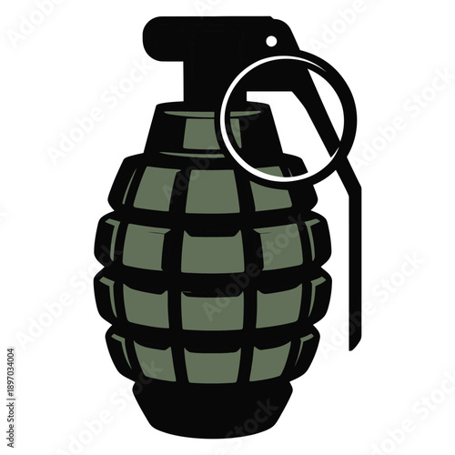 hand grenade isolated on white
