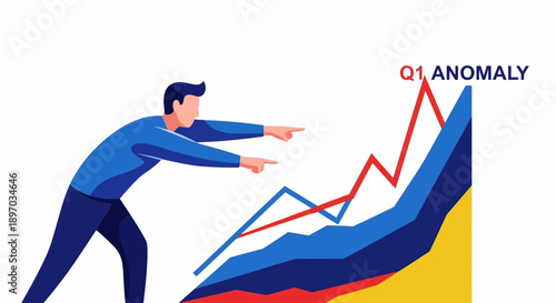 Business Analyst Investigating Q1 Anomaly Data: Financial Charting and Market Volatility Analysis