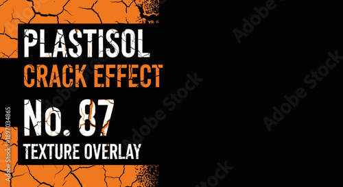 Plastisol Crack Effect No. 87 Texture Overlay Design on Dark Background