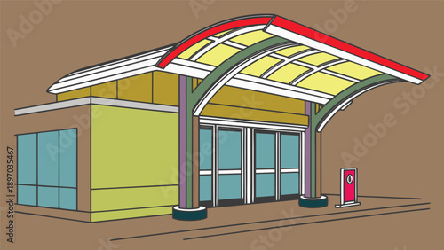 Professional stepwise architectural concept illustration Roof Canopy Development