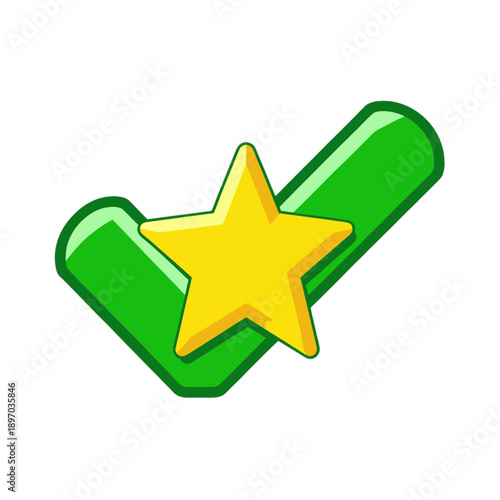 3D Star and Checkmark App Icon