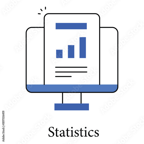 Statistics Icon Representing Data Analysis Charts And Analytical Insights