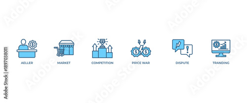 Trade war banner web icon vector illustration concept with icon