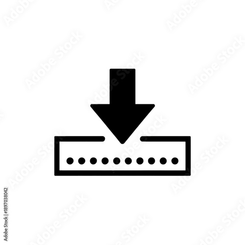 Vector icon of a voting ballot box with a slot.