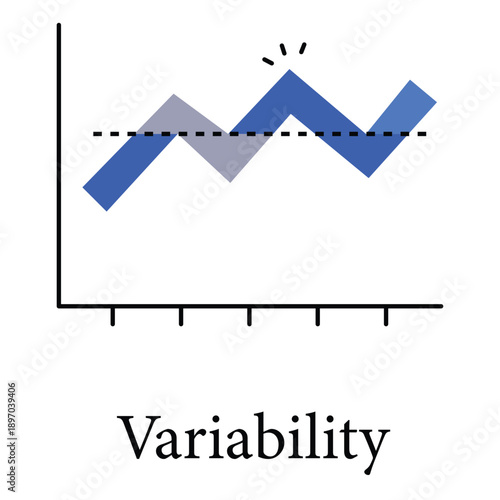 Variability Icon Representing Data Dispersion And Statistical Measurement Concepts Analysis