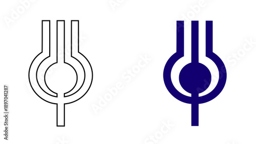 Masonic Square and Compasses Icon Freemasonry Brotherhood Symbol, Geometric Architecture Line and Solid Vector Illustration