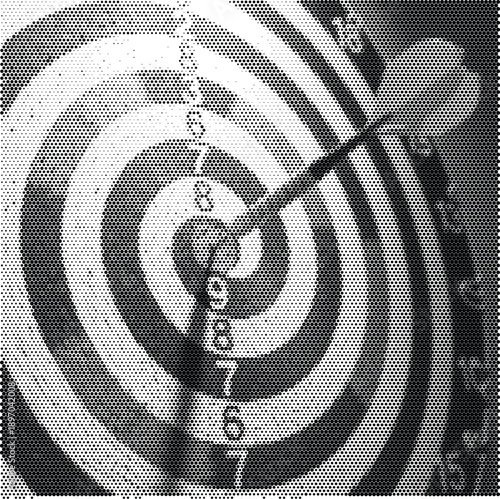 dartboard dart target halftone vector goal accuracy game sport bullseye success skill aim winning competition