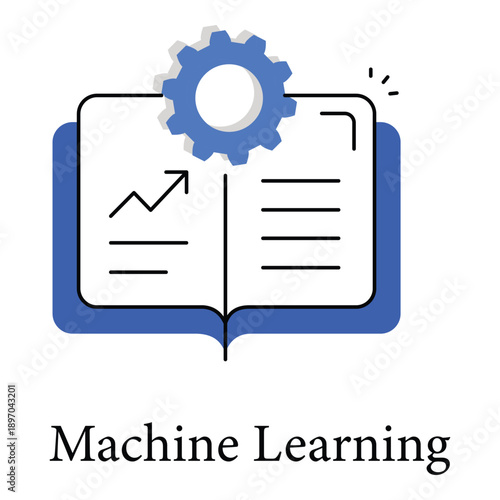 Machine Learning Icon Representing Artificial Intelligence Algorithms And Data Analysis