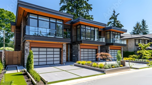 Modern Luxury Townhomes Exterior for Real Estate Marketing and Architecture Design