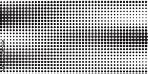 Grunge halftone gradient modern background. Faded grit noise texture. White and black sand wallpaper. Retro pixelated backdrop