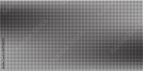 Grunge halftone gradient modern background. Faded grit noise texture. White and black sand wallpaper. Retro pixelated backdrop