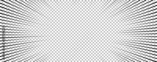 Black comic book transparent background