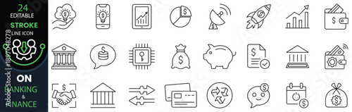 Business Banking & Finance vector editable icon.