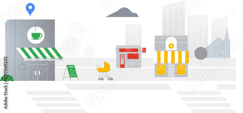 Beautiful City and Building's Illustration