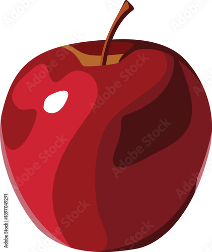 신선한 빨간 사과 벡터 일러스트