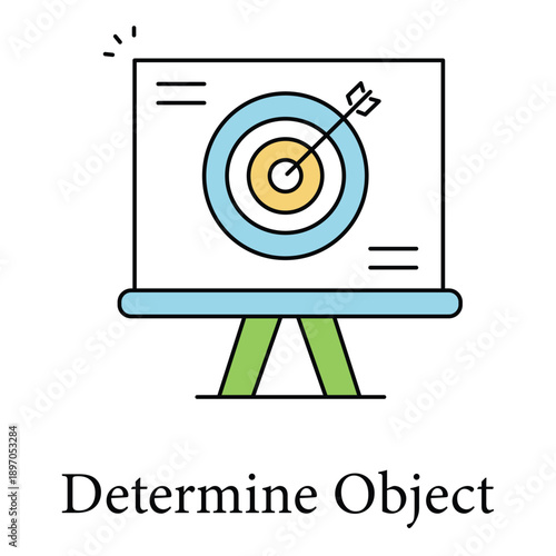 Determine Object Icon Showing AI Based Recognition And Detection Process