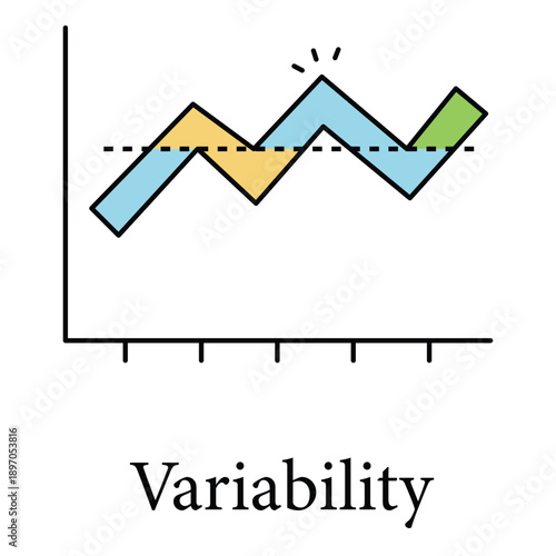 Variability Icon Showing Data Variation And Statistical Dispersion Patterns