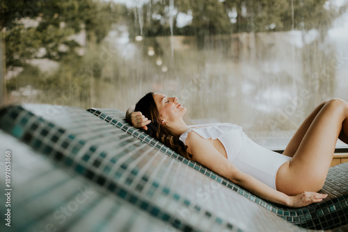 Woman relaxing on a warm st...