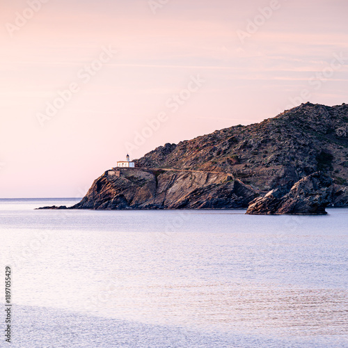 Sunrise at the coasltine (Far de Cala Nans, Cap de Creus Natural Park, Spain)