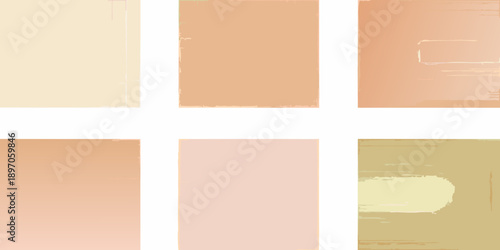 Abstract color blocks in warm neutral and earthy tones arranged in a grid