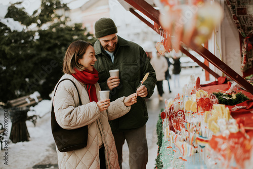 Couple looking at decoratio...