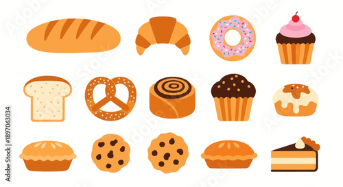 Bakery products bread pastries and desserts