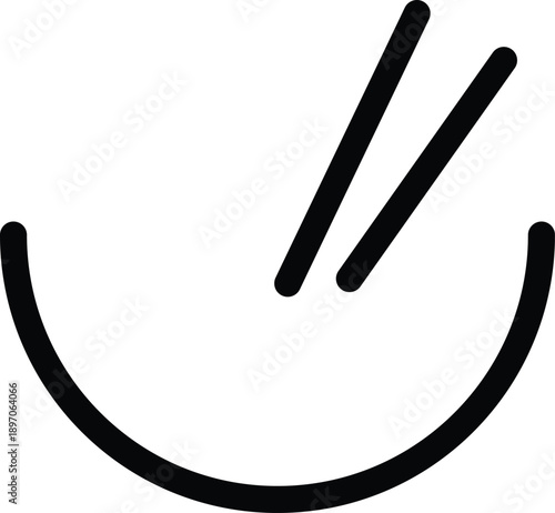 Hot bowl of noodles with chopsticks