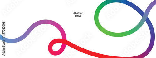 colorful gradient curved lines. Abstract rainbow gradient wavy lines pattern. Background with Wave Ribbons