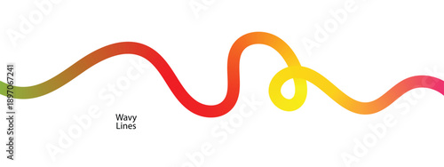 Background with Wave Ribbons. colorful gradient curved lines.