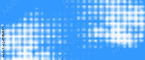  Blue abstract retro sky pattern with  halftone effect.