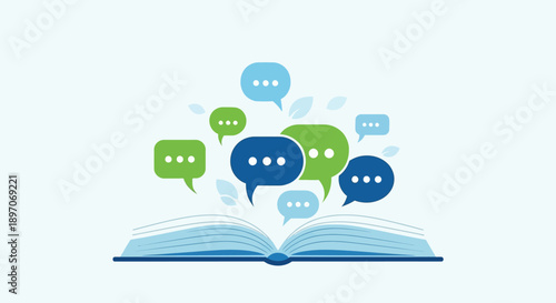 Celebrating International Mother Language Day with multilingual education and cultural diversity through dialogue and literacy in a modern clean vector illustration