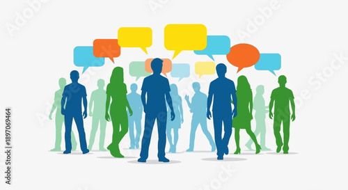 Celebrating International Mother Language Day with diverse people in dialogue, promoting language, education, and cultural diversity through modern vector illustration