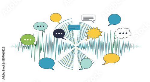 Celebrating International Mother Language Day with Multilingual Dialogue and Cultural Diversity in Modern Vector Illustration