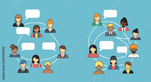 Celebrating International Mother Language Day with Multilingual Community in Dialogue and Education through Modern Vector Illustration