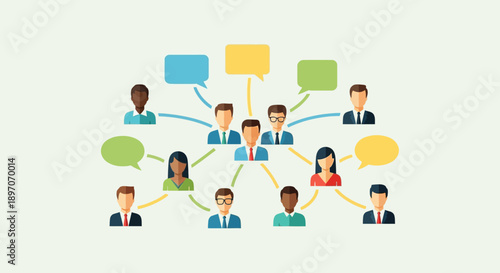 International Mother Language Day concept with people from diverse backgrounds communicating effectively