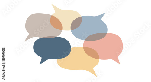 Celebrating International Mother Language Day with Speech Bubbles Representing Multilingual Cultural Diversity and Global Communication