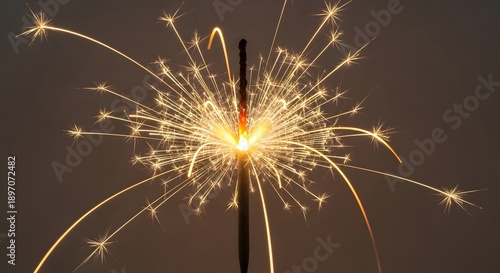 Sparkling Firework Display on Dark Background
