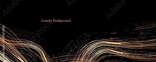 Abstract wooden texture showcasing natural tree rings with gold accents.