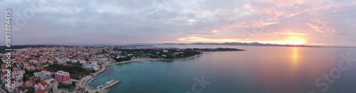 Wallpaper Mural aerial panorama over Zadar, Croatia at sunset Torontodigital.ca