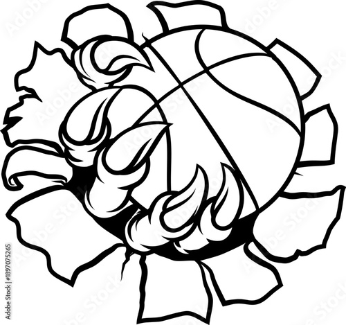 A basketball claw sports il...