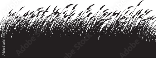 Black and white grass texture background illustration design element
