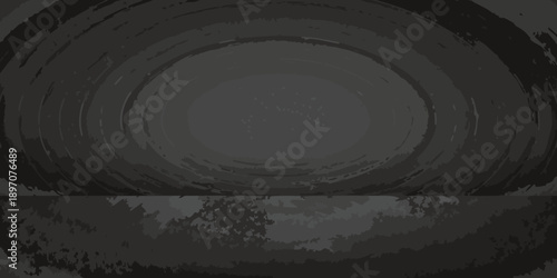 Abstract swirling vortex with a dark textured appearance and blurred horizon
