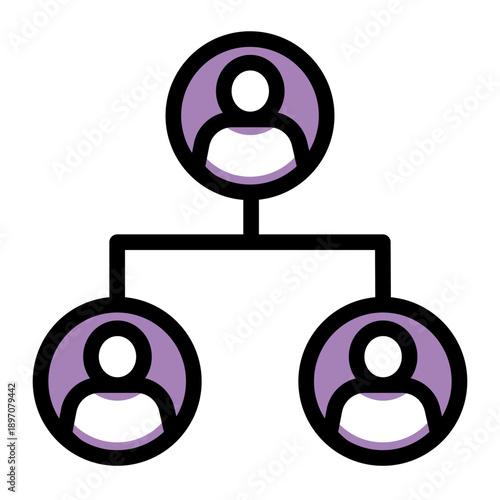 Strategic distribution of available assets and personnel to specific tasks (Glyph Color Lineal Style)
