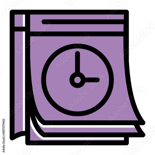 Arranging future events, tasks, or activities within a defined timeframe (Glyph Color Lineal Style)