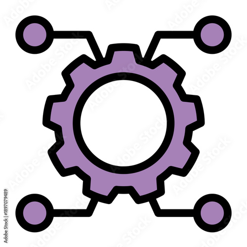 Interdisciplinary approach focusing on designing and managing complex systems (Glyph Color Lineal Style)