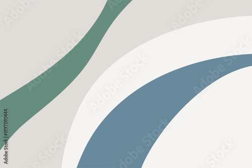 Canvas Print Abstract geometric shapes in soothing pastel colors.