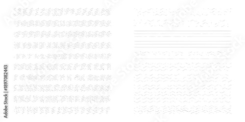 Practice handwriting sheet with various patterned lines and blank spaces