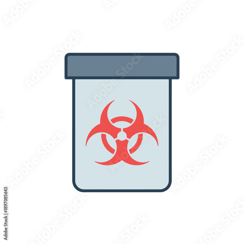 Medical biohazard waste container for laboratory toxic disposal safety